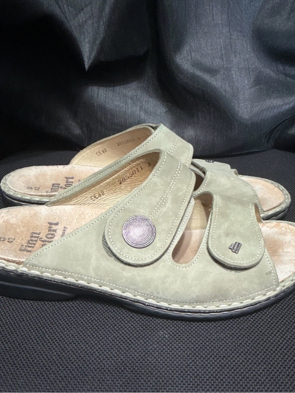 Finn Comfort/Leather/Slide Sandals/Made in Germany/ Women Size 42 / US Women 10